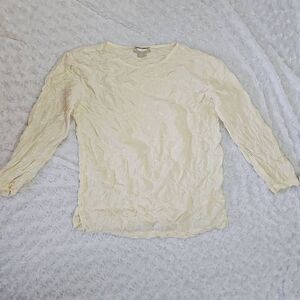 Vintage Metropole Cream Embroidered Blouse Size Medium